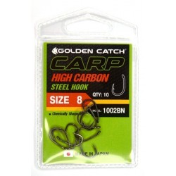 Гачки для риболовлі, GC Carp 1002, 10шт/уп, колір BN, розмір №8